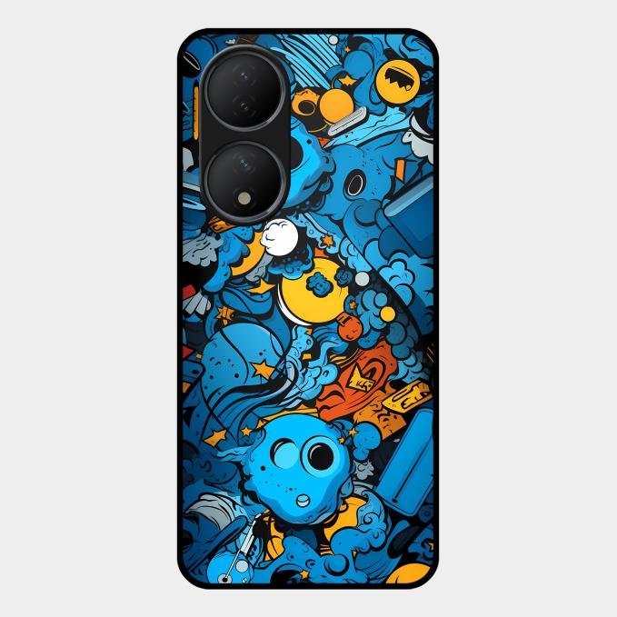 Cosmic Doodle Blast Metal Case Cover For Vivo - ShopOnCliQ