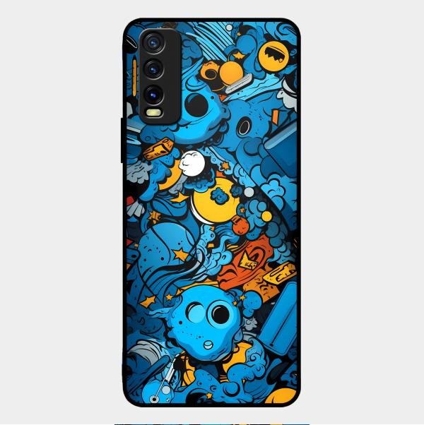 Cosmic Doodle Blast Metal Case Cover For Vivo - ShopOnCliQ