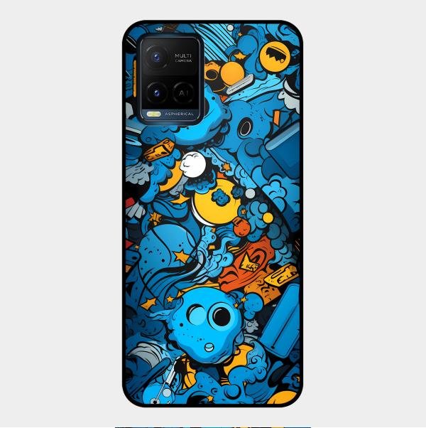 Cosmic Doodle Blast Metal Case Cover For Vivo - ShopOnCliQ