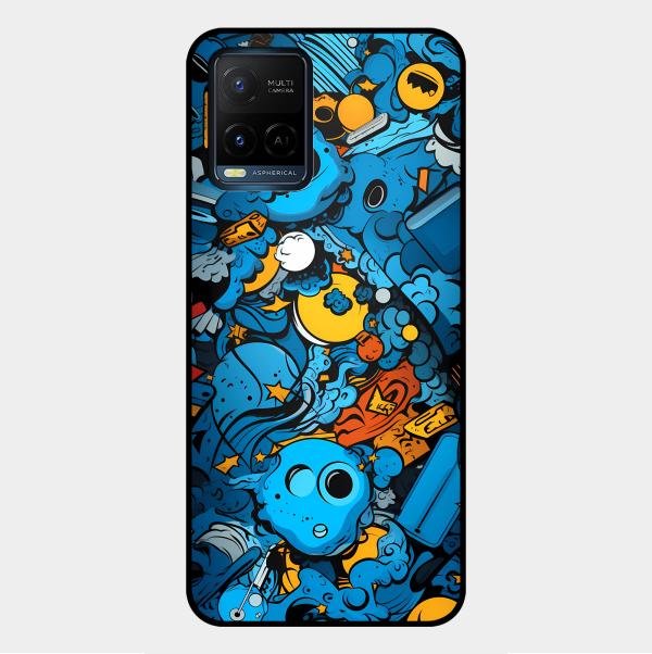 Cosmic Doodle Blast Metal Case Cover For Vivo - ShopOnCliQ