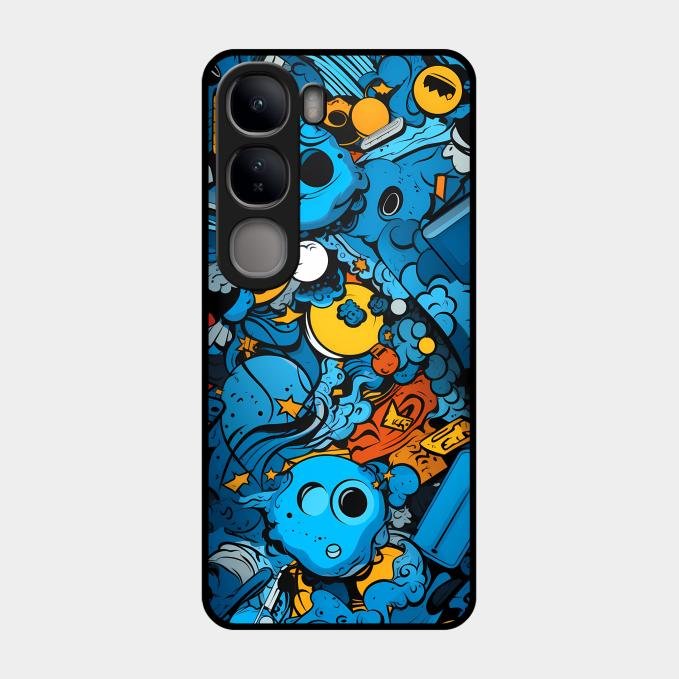 Cosmic Doodle Blast Metal Case Cover For Vivo - ShopOnCliQ