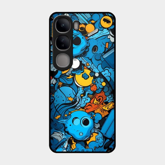 Cosmic Doodle Blast Metal Case Cover For Vivo - ShopOnCliQ