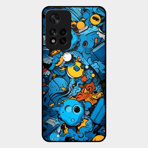 Cosmic Doodle Blast Metal Case Cover For Redmi - ShopOnCliQ