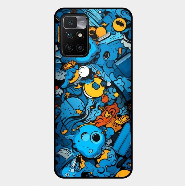 Cosmic Doodle Blast Metal Case Cover For Redmi - ShopOnCliQ