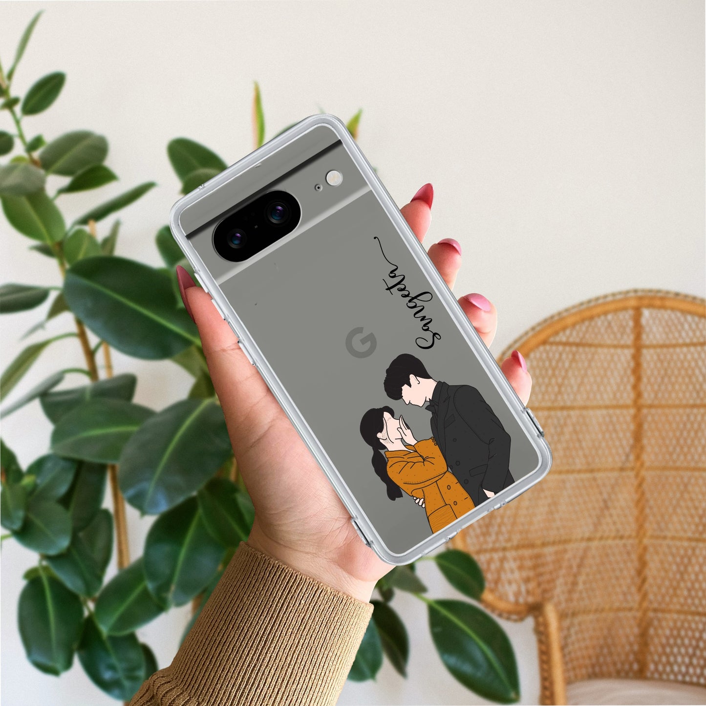 Couple Customize Transparent Silicon Case For Google