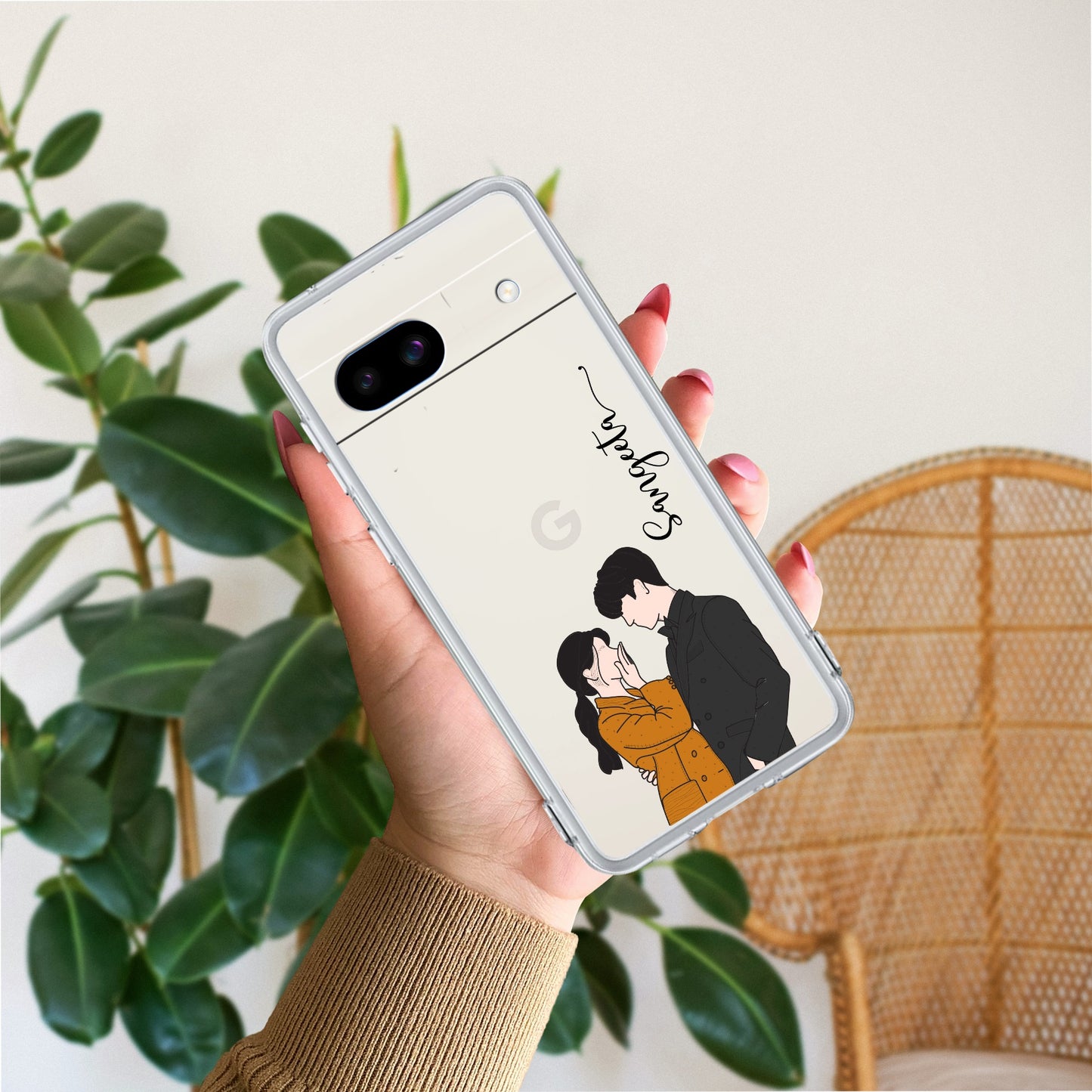 Couple Customize Transparent Silicon Case For Google