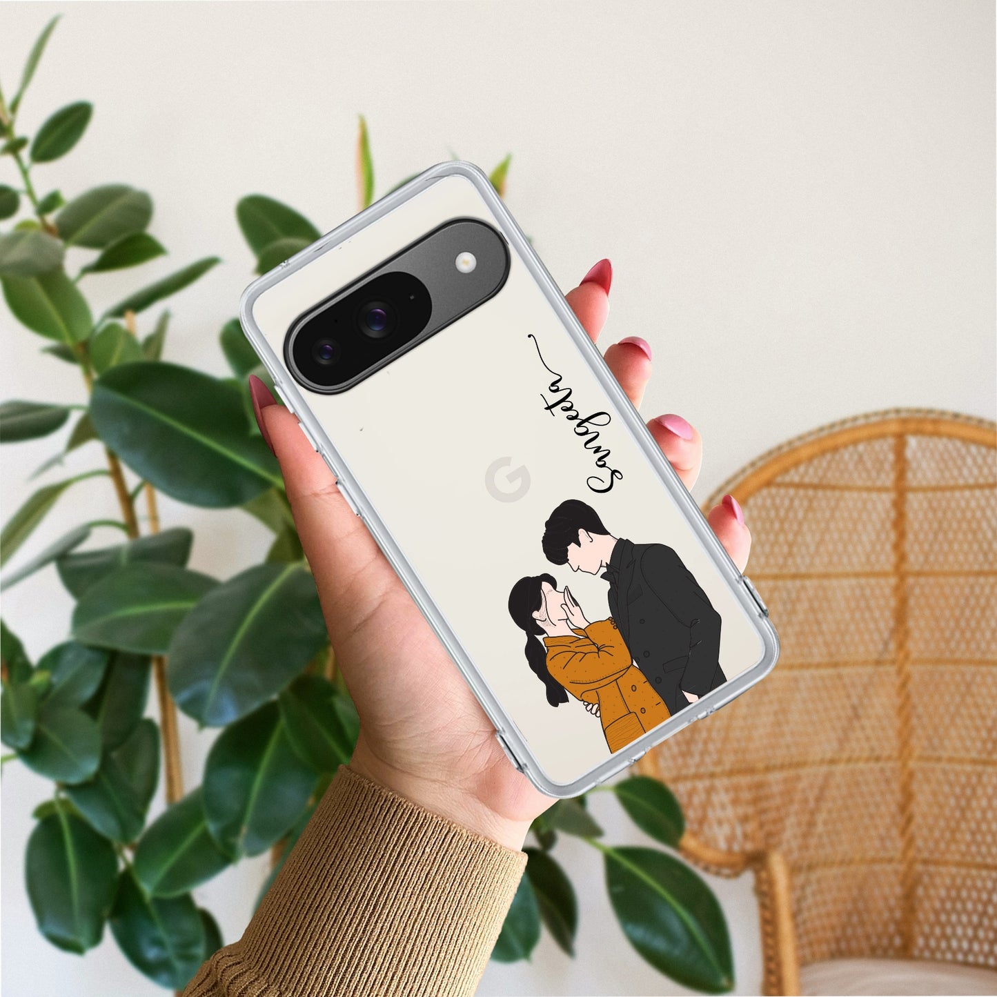 Couple Customize Transparent Silicon Case For Google