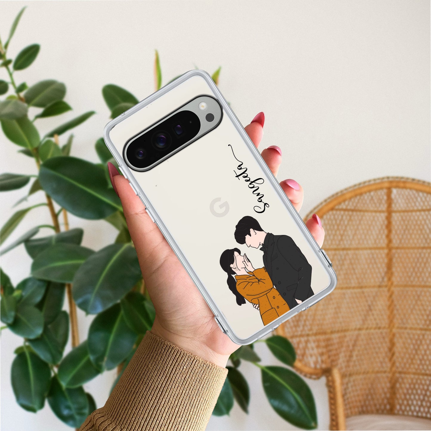 Couple Customize Transparent Silicon Case For Google