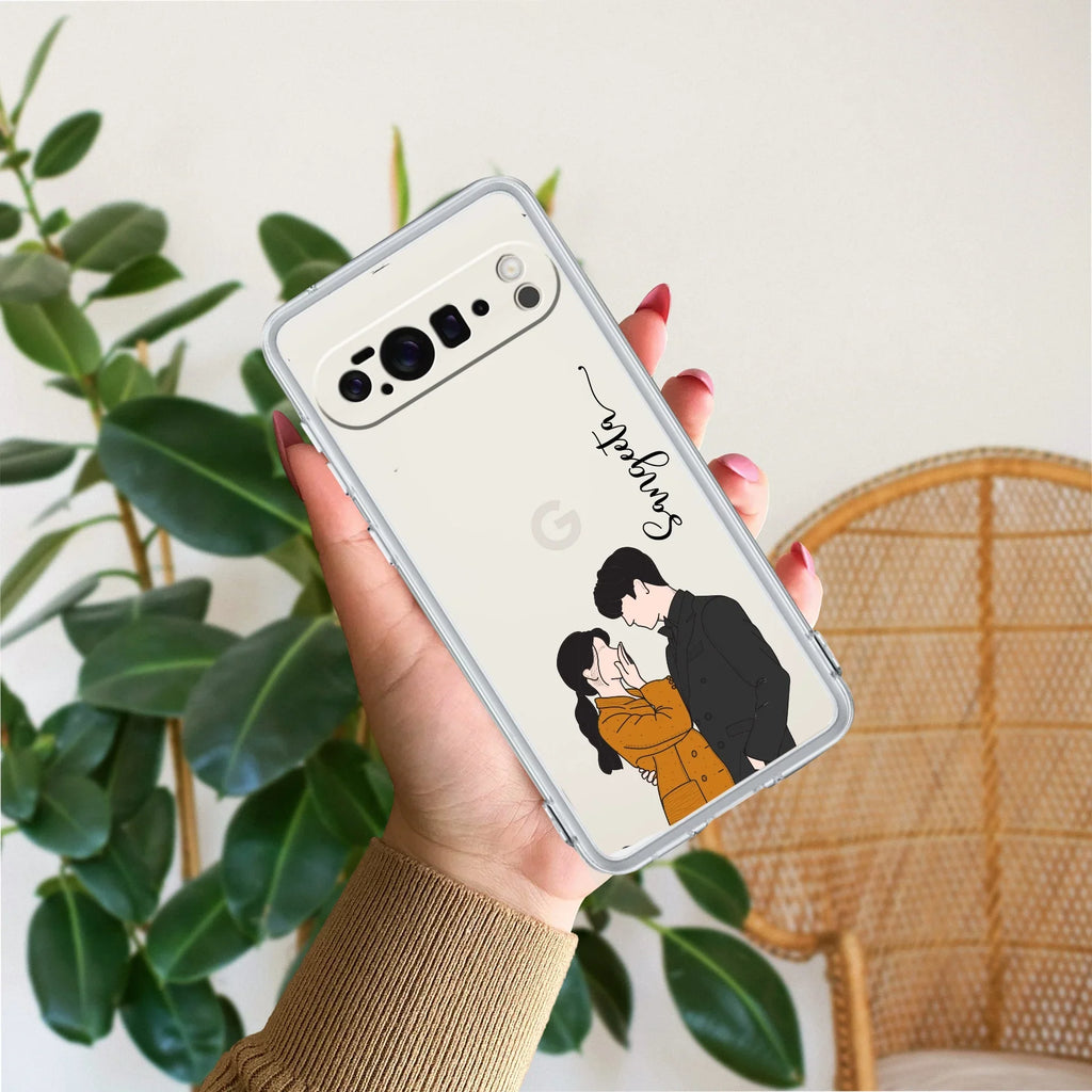 Couple Customize Transparent Silicon Case For Google Pixel 10 Pro XL