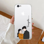 Couple Customize Anti Yellow Clear Case For iPhone 7 / iPhone 8 / iPhone Se 2020