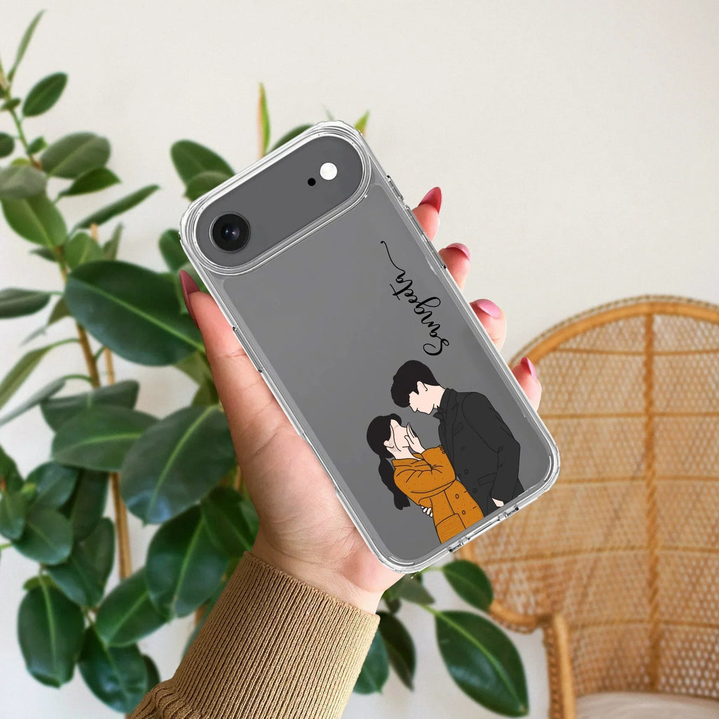 Couple Customize Transparent Silicon Case For iPhone 12 Mini