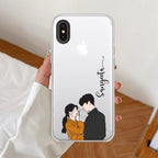 Couple Customize Anti Yellow Clear Case For iPhone Xs Max