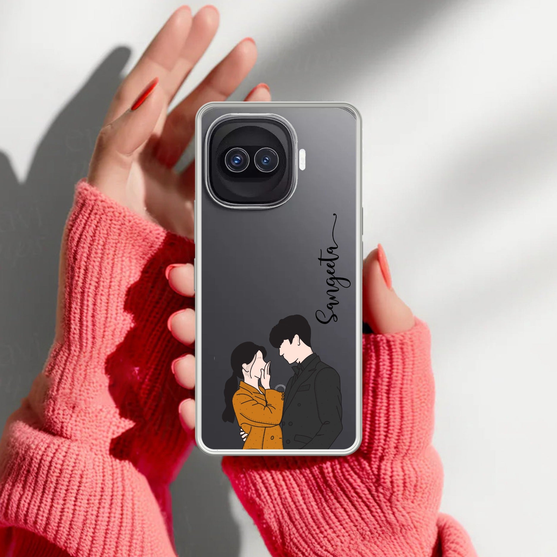 Couple Customize Transparent Silicon Case For iQOO