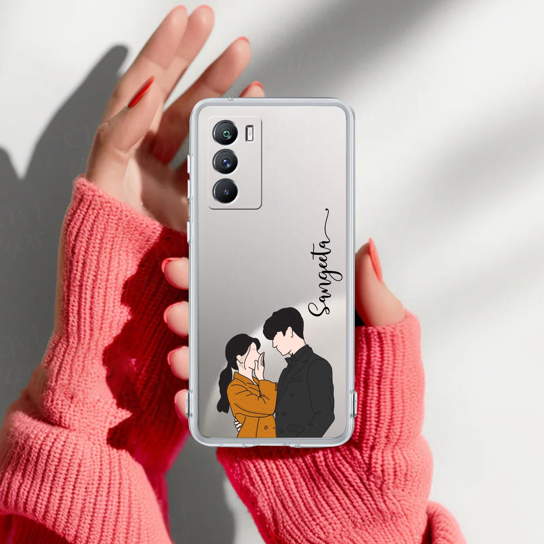 Couple Customize Transparent Silicon Case For iQOO 9 SE 5G