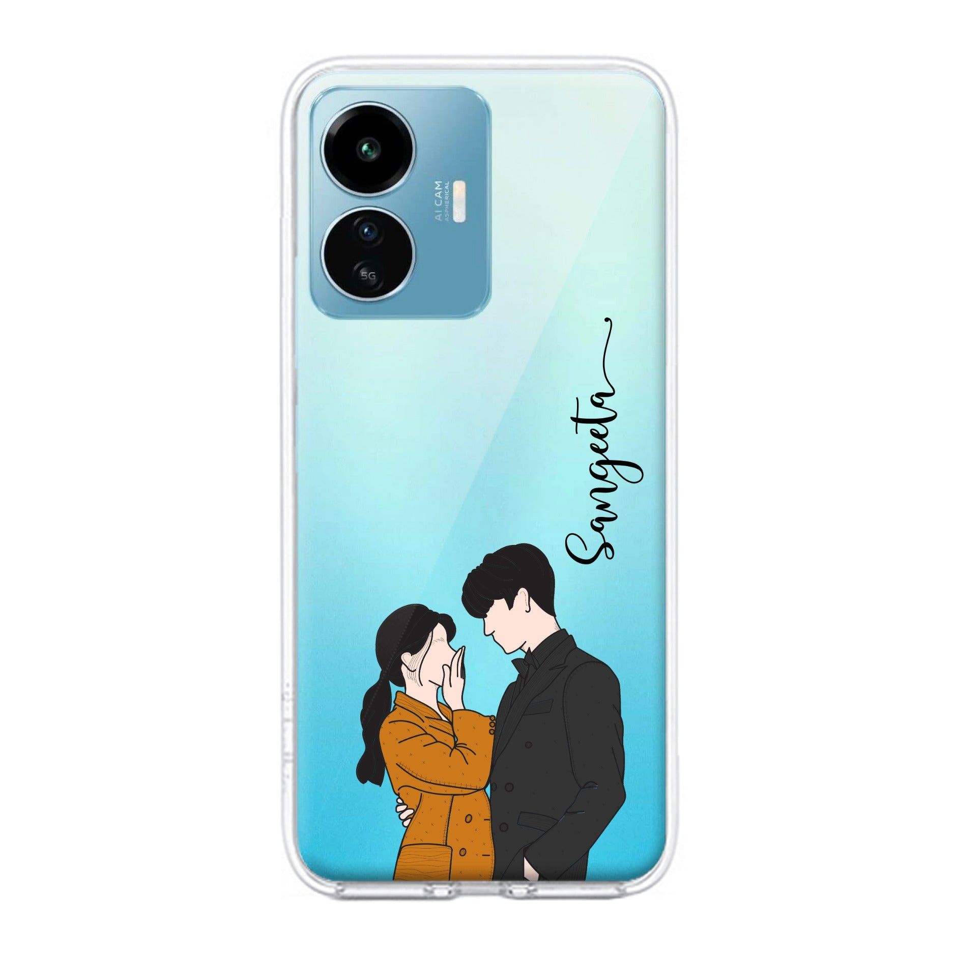 Couple Customize Transparent Silicon Case For iQOO Z6 Lite 5G