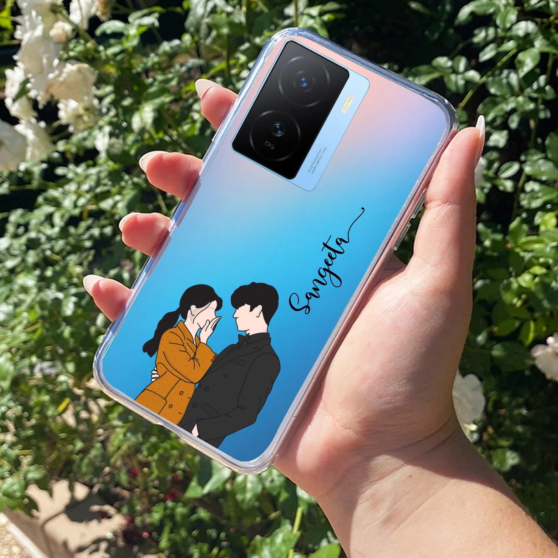 Couple Customize Transparent Silicon Case For iQOO Z7s 5G