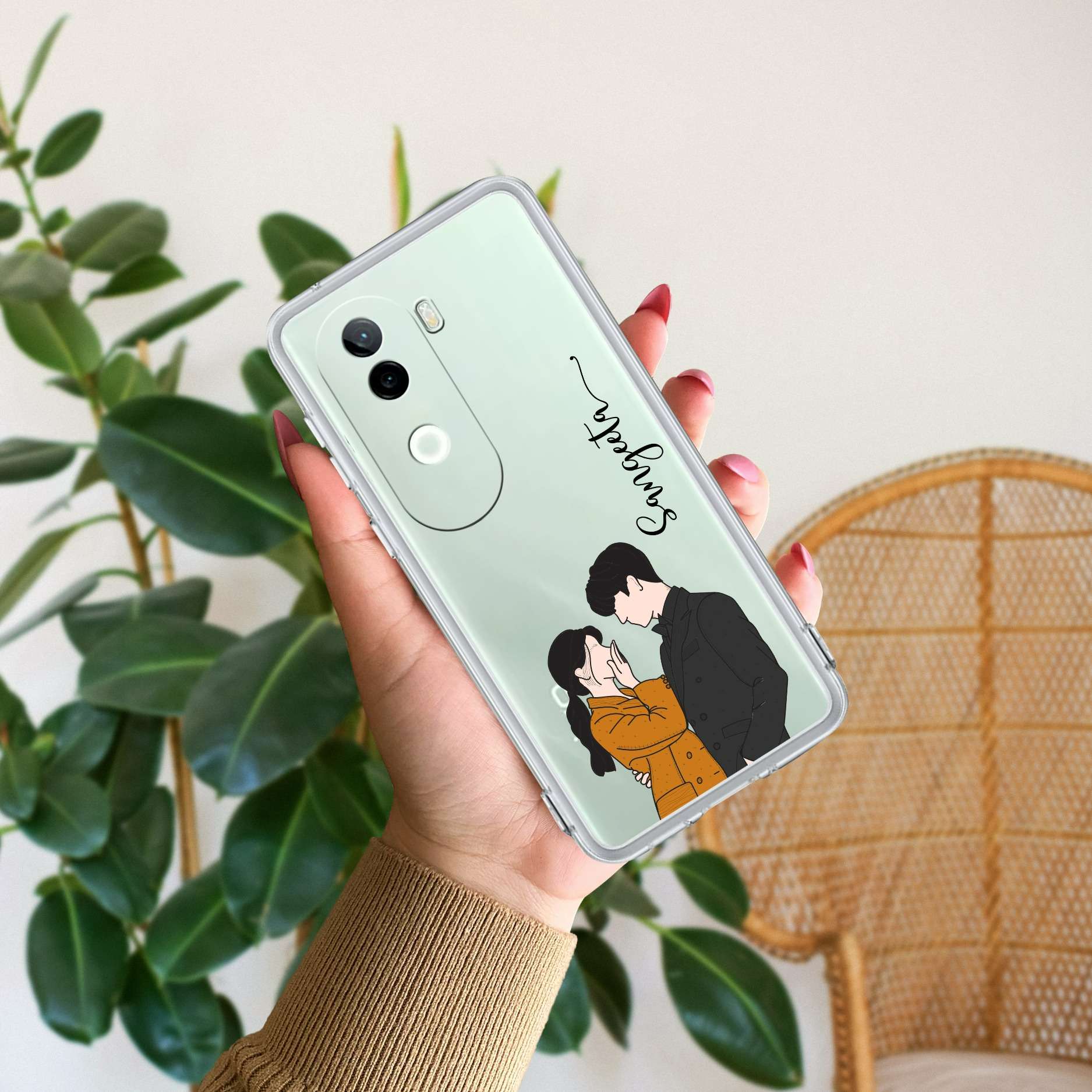 Couple Customize Transparent Silicon Case For Vivo