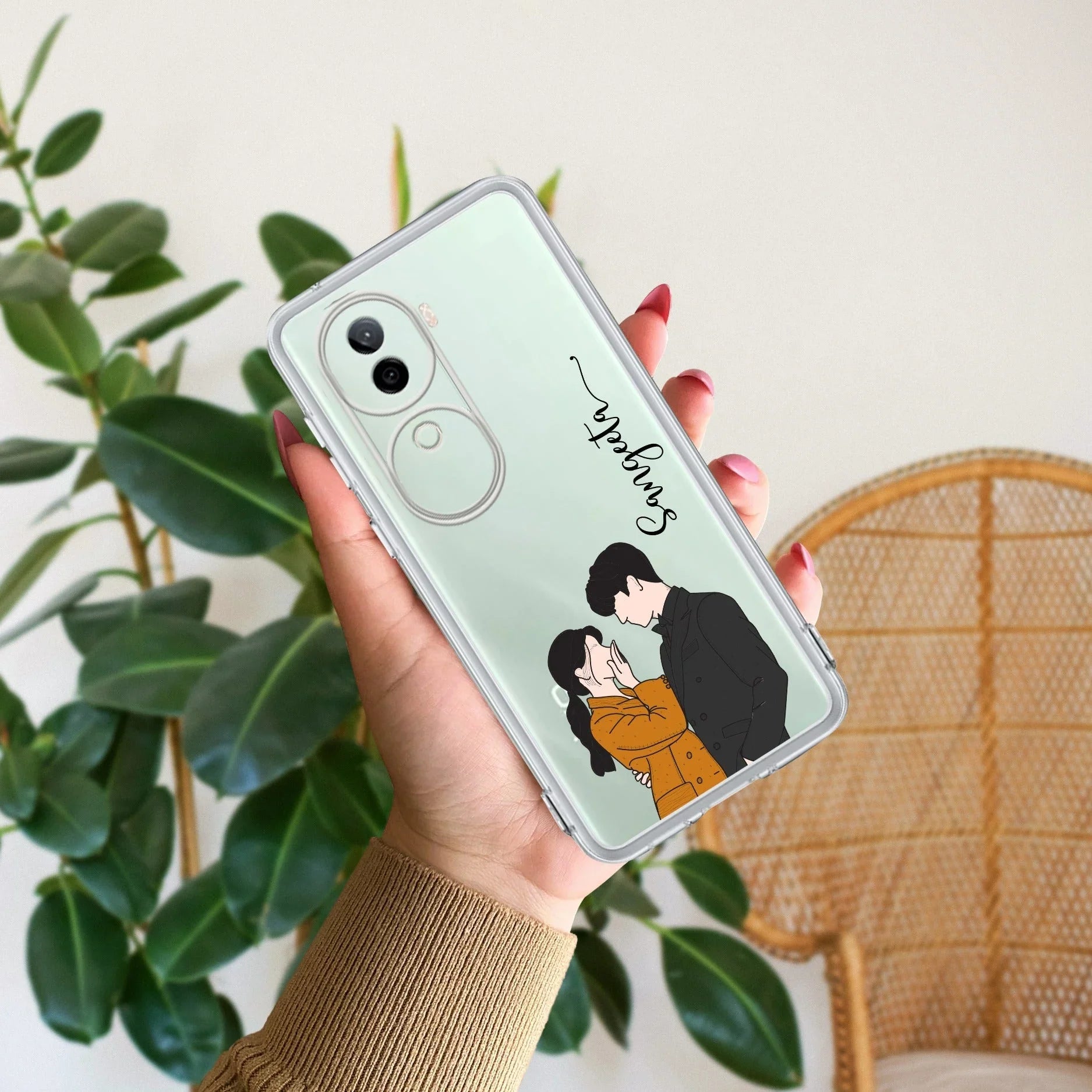 Couple Customize Transparent Silicon Case For Vivo - ShopOnCliQ