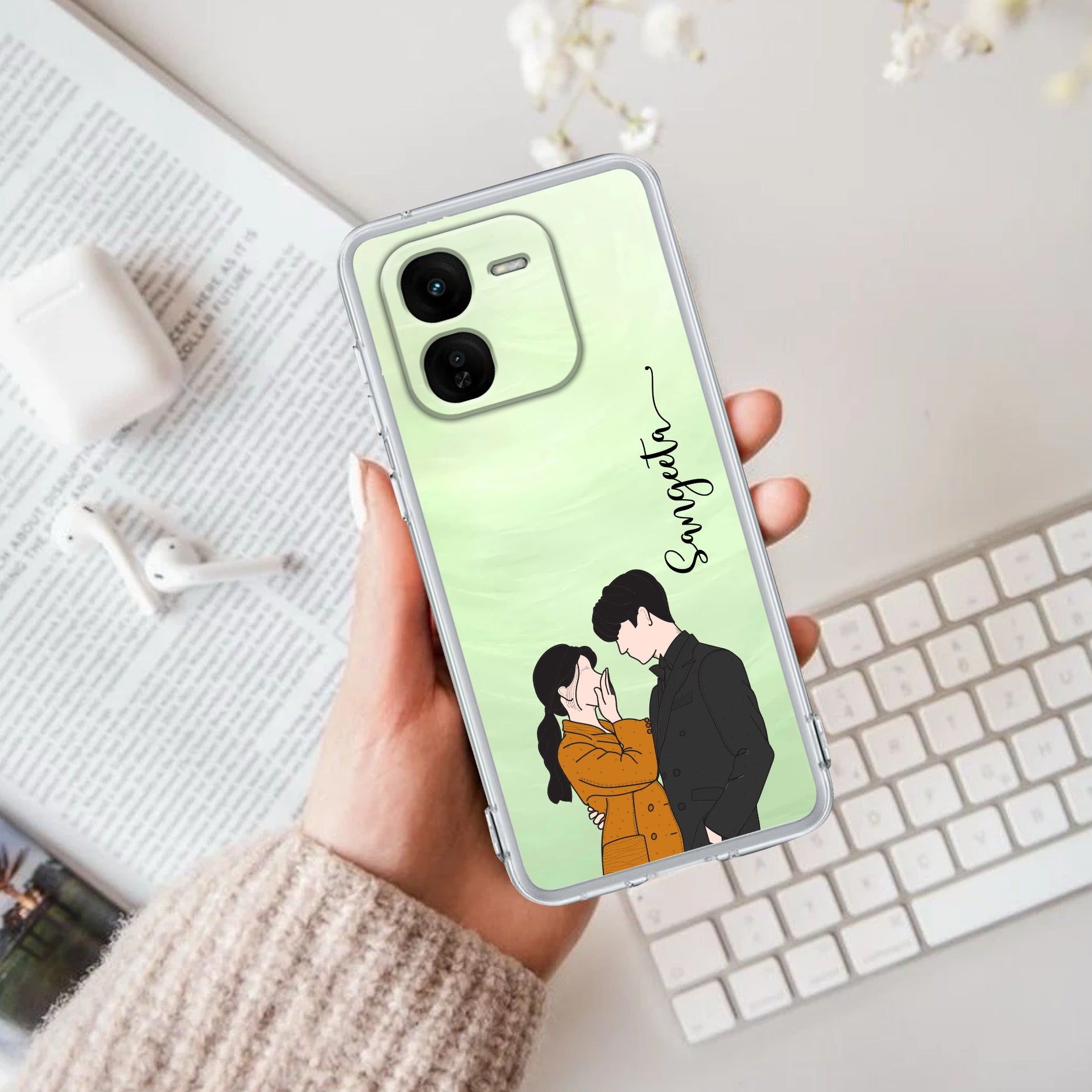 Couple Customize Transparent Silicon Case For iQOO Z9x 5G