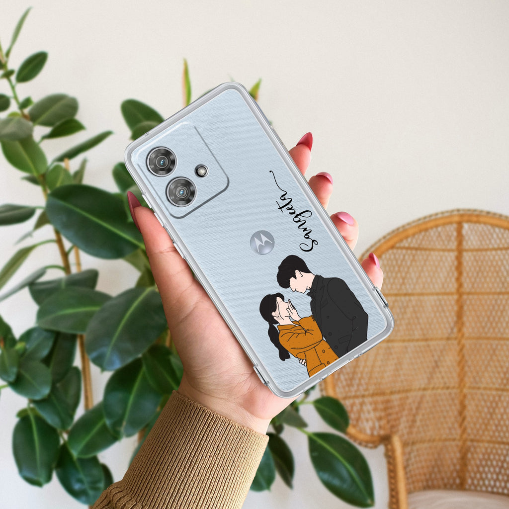 Couple Customize Anti Yellow Case For Motorola Edge 40 Neo 5G