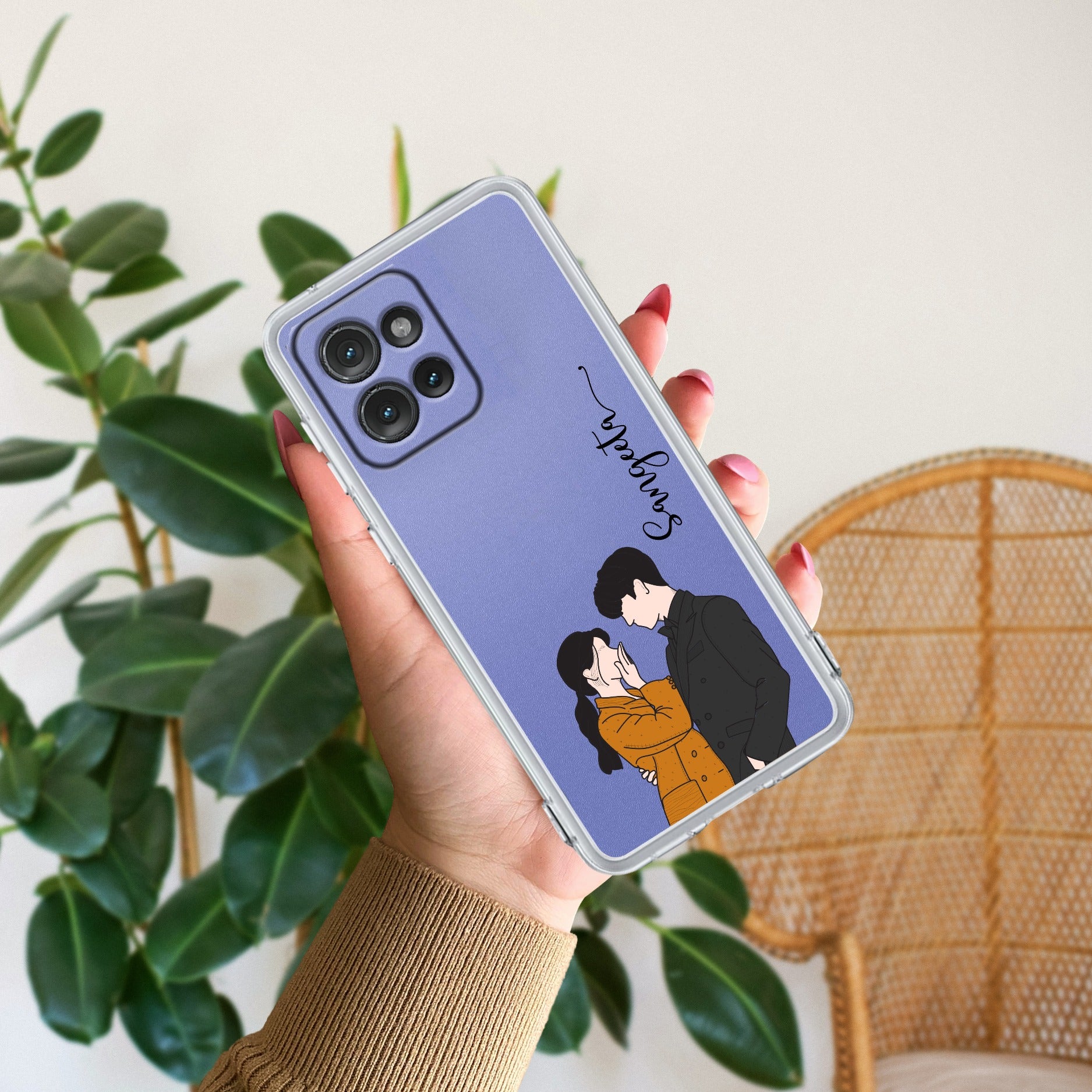 Couple Customize Anti Yellow Case For Motorola Edge 50
