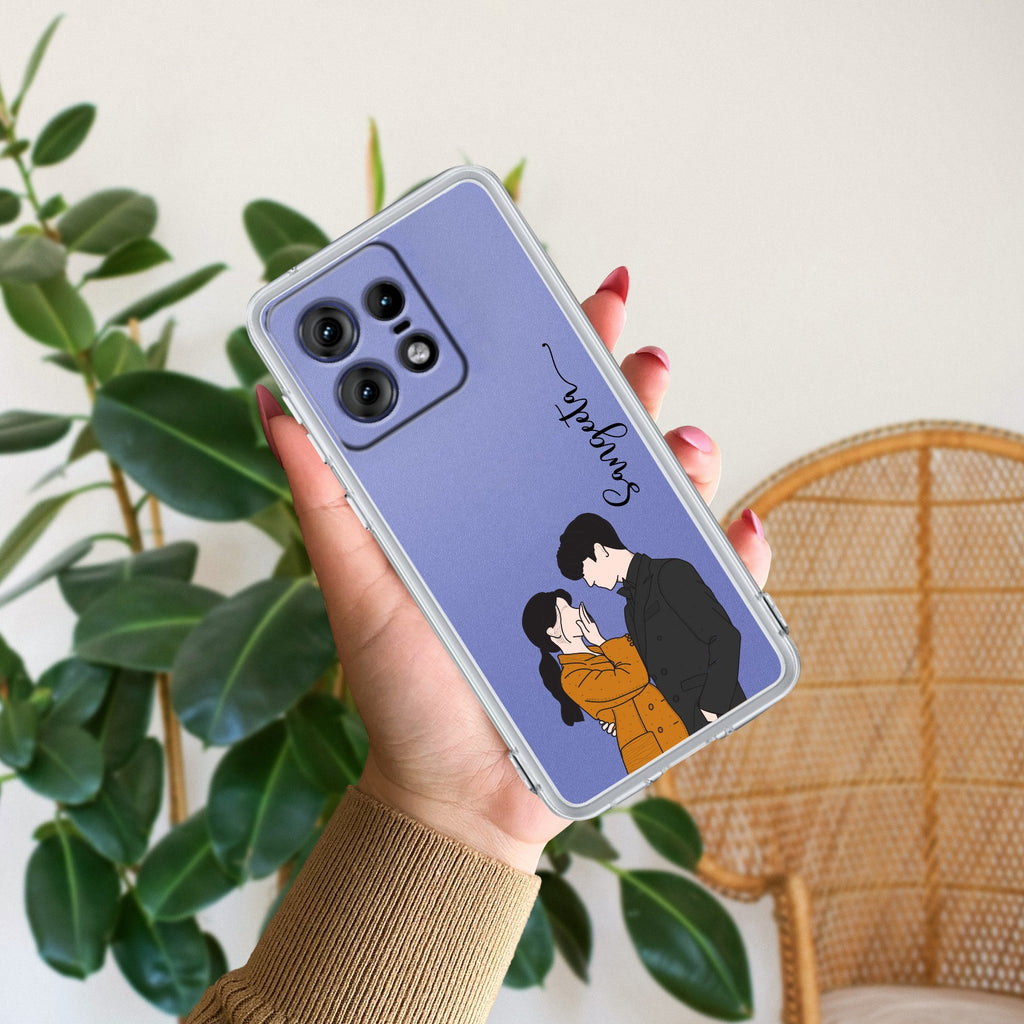 Couple Customize Anti Yellow Case For Motorola Edge 50 Pro