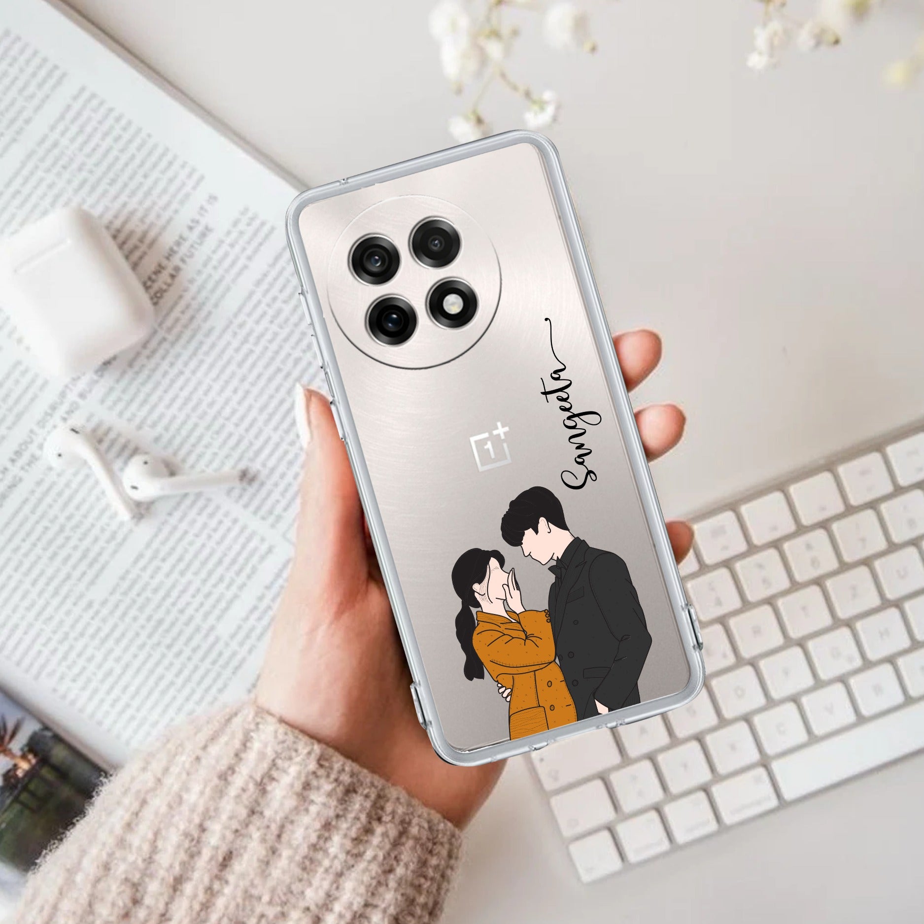 Couple Customize Anti Yellow Case For OnePlus 13R 5G