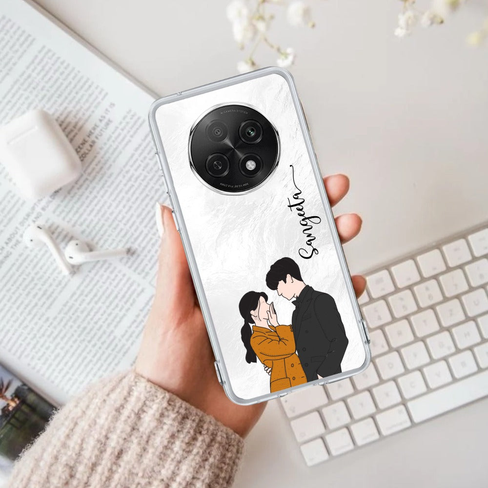 Couple Customize Transparent Silicon Case For Oppo