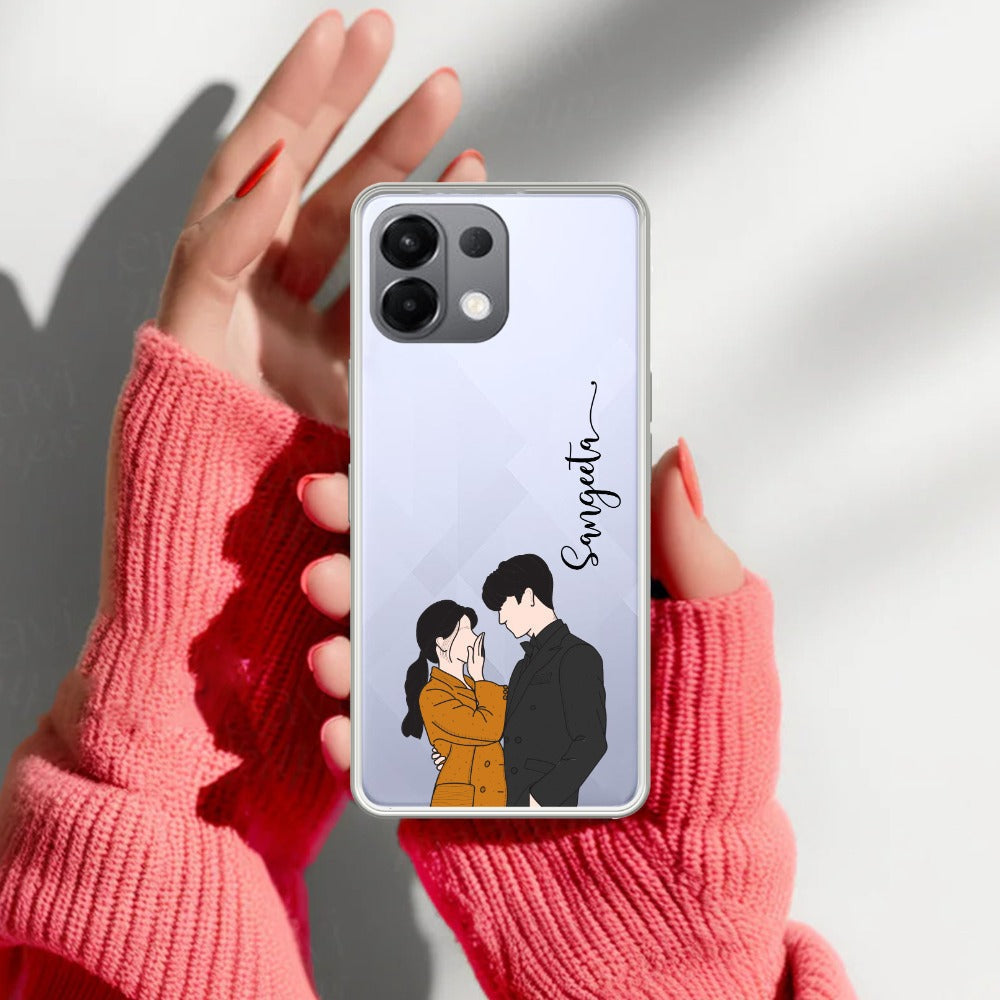 Couple Customize Transparent Silicon Case For Oppo