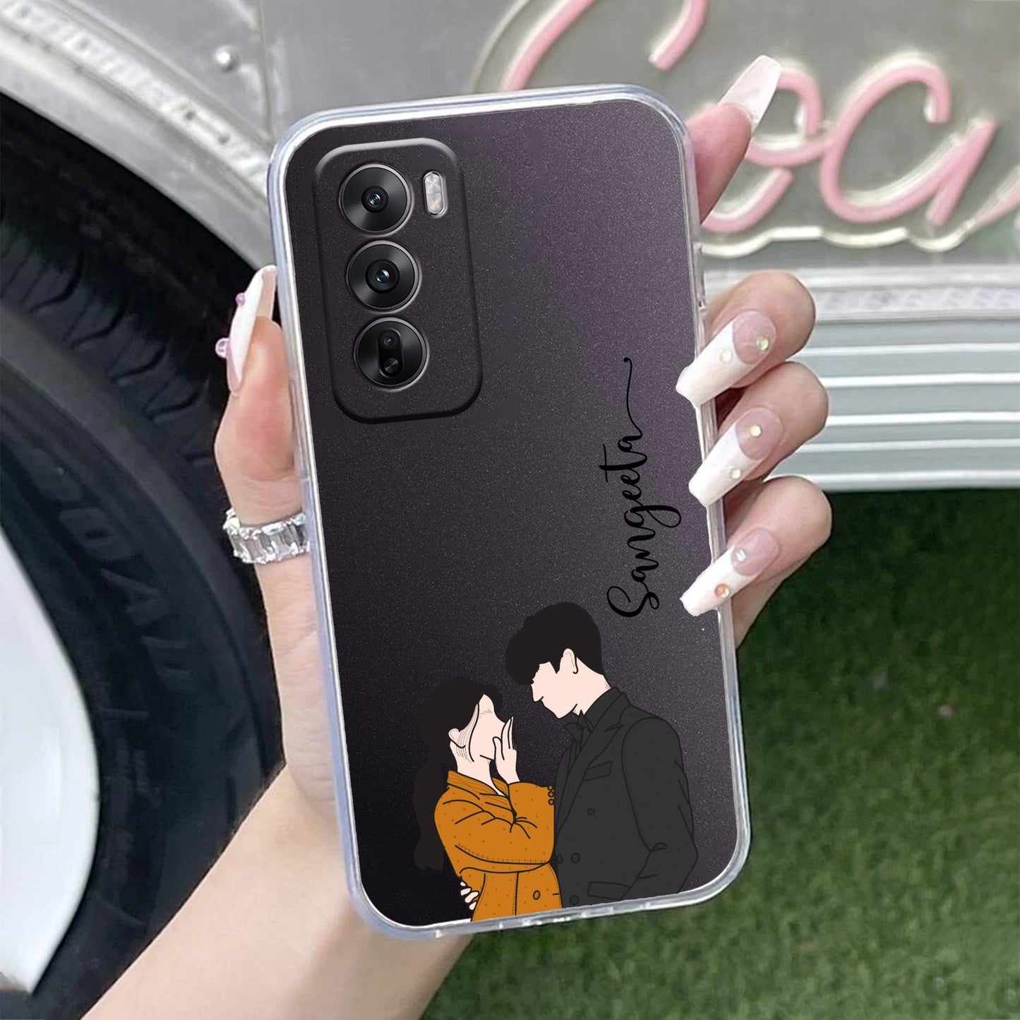 Couple Customize Transparent Silicon Case For Oppo