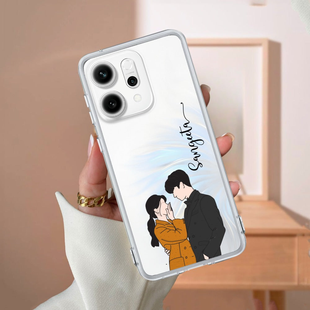 Couple Customize Transparent Silicon Case For Oppo