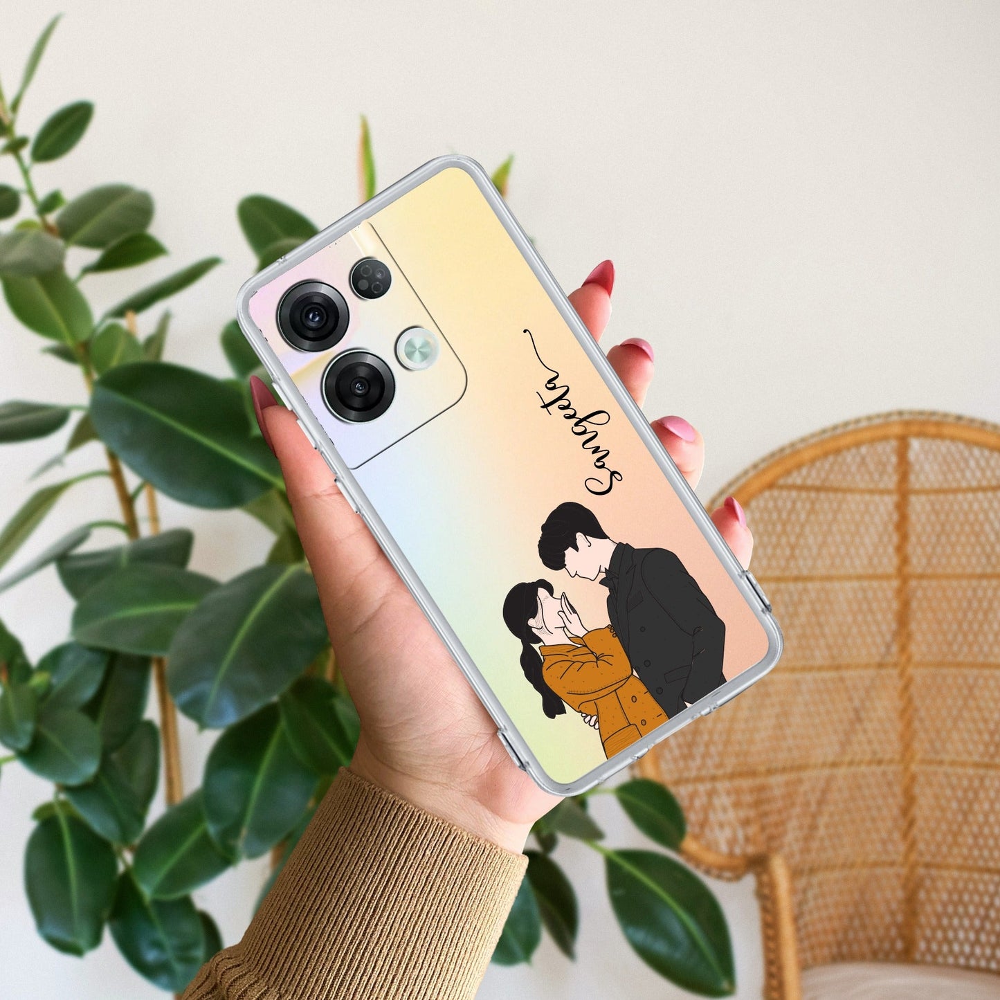 Couple Customize Transparent Silicon Case For Oppo