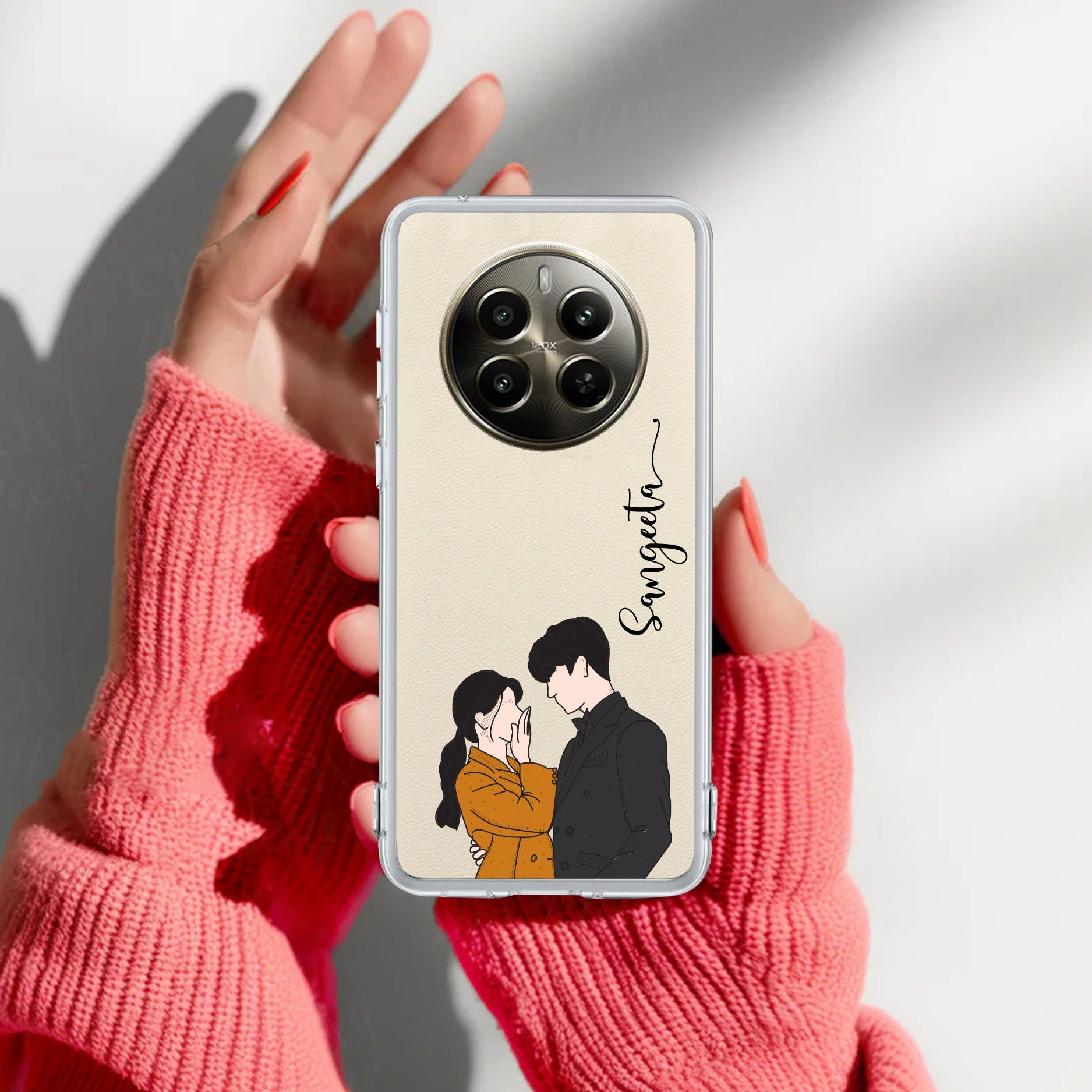 Couple Customize Transparent Silicon Case For Realme 12 Pro 5G