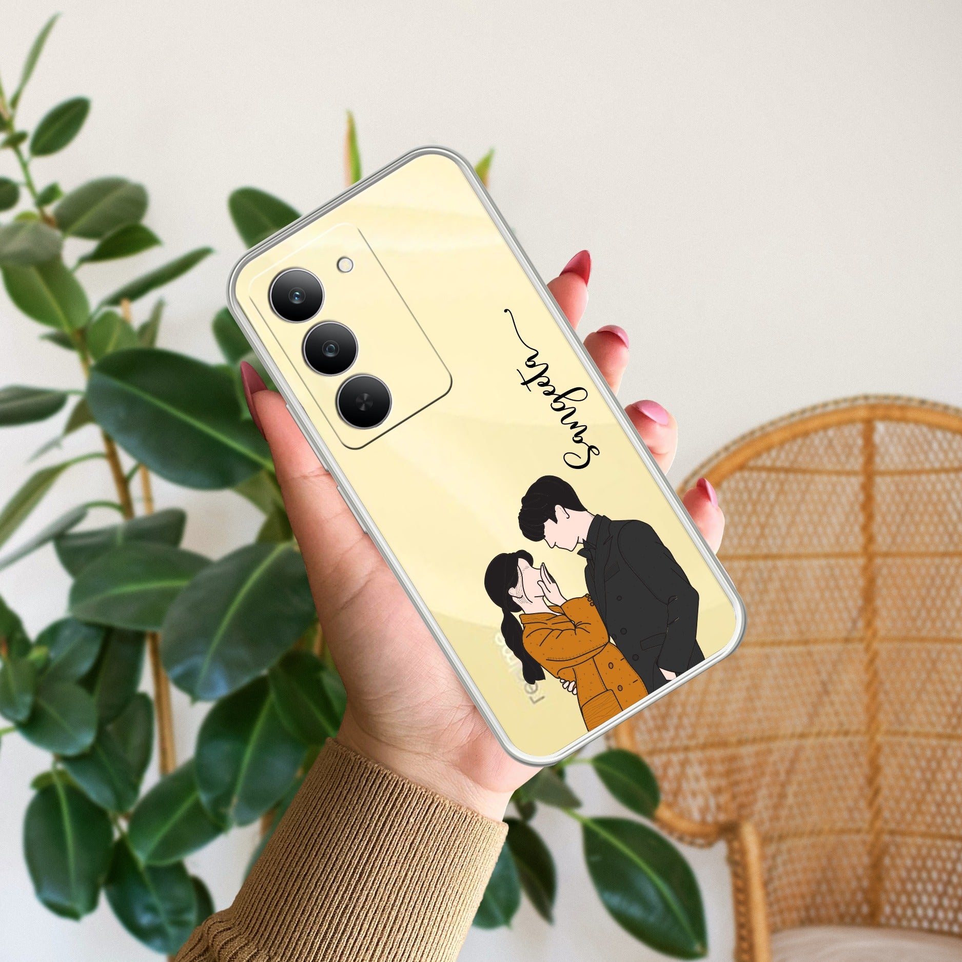 Couple Customize Transparent Silicon Case For Realme 14x 5G