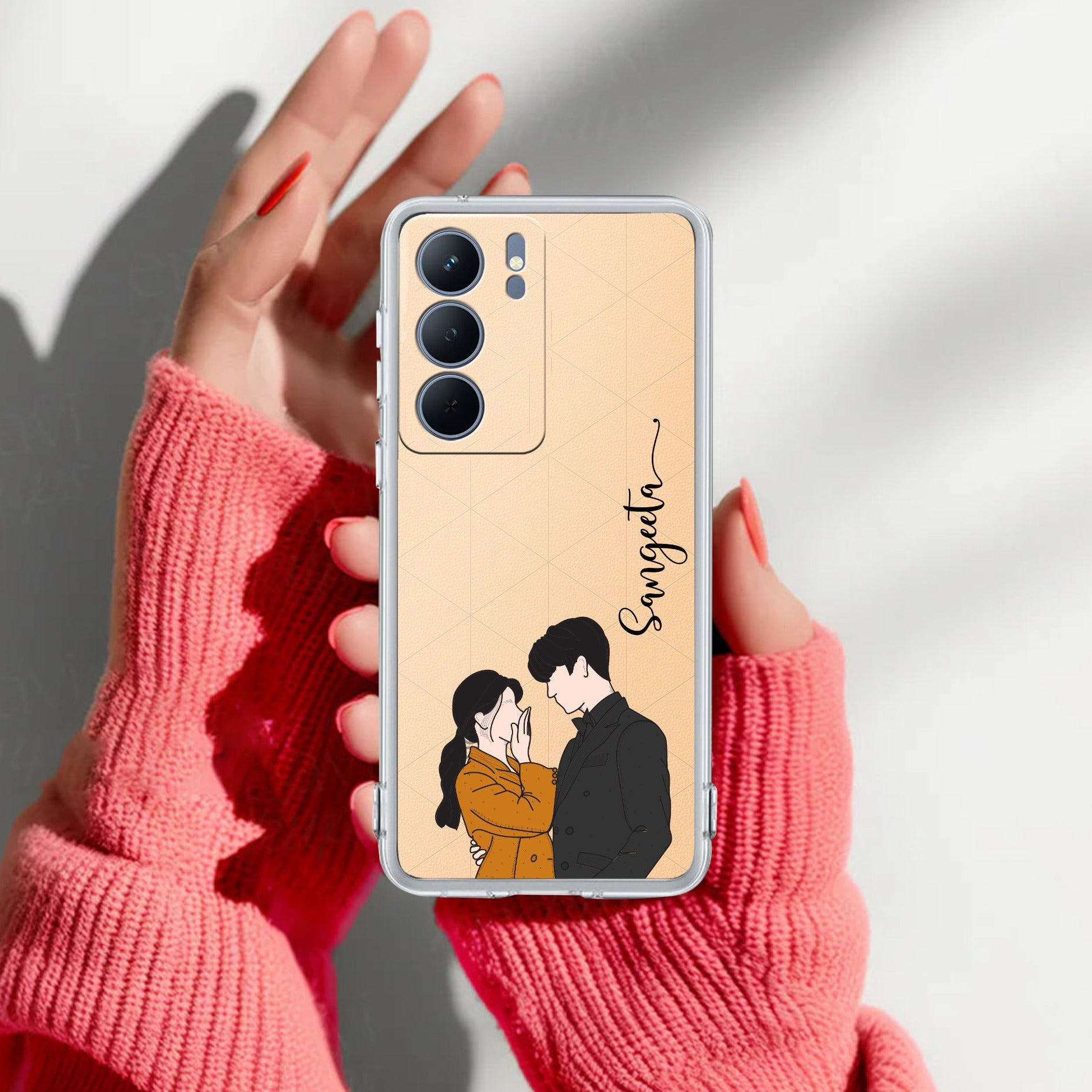 Couple Customize Transparent Silicon Case For Realme P3 Lite 5G