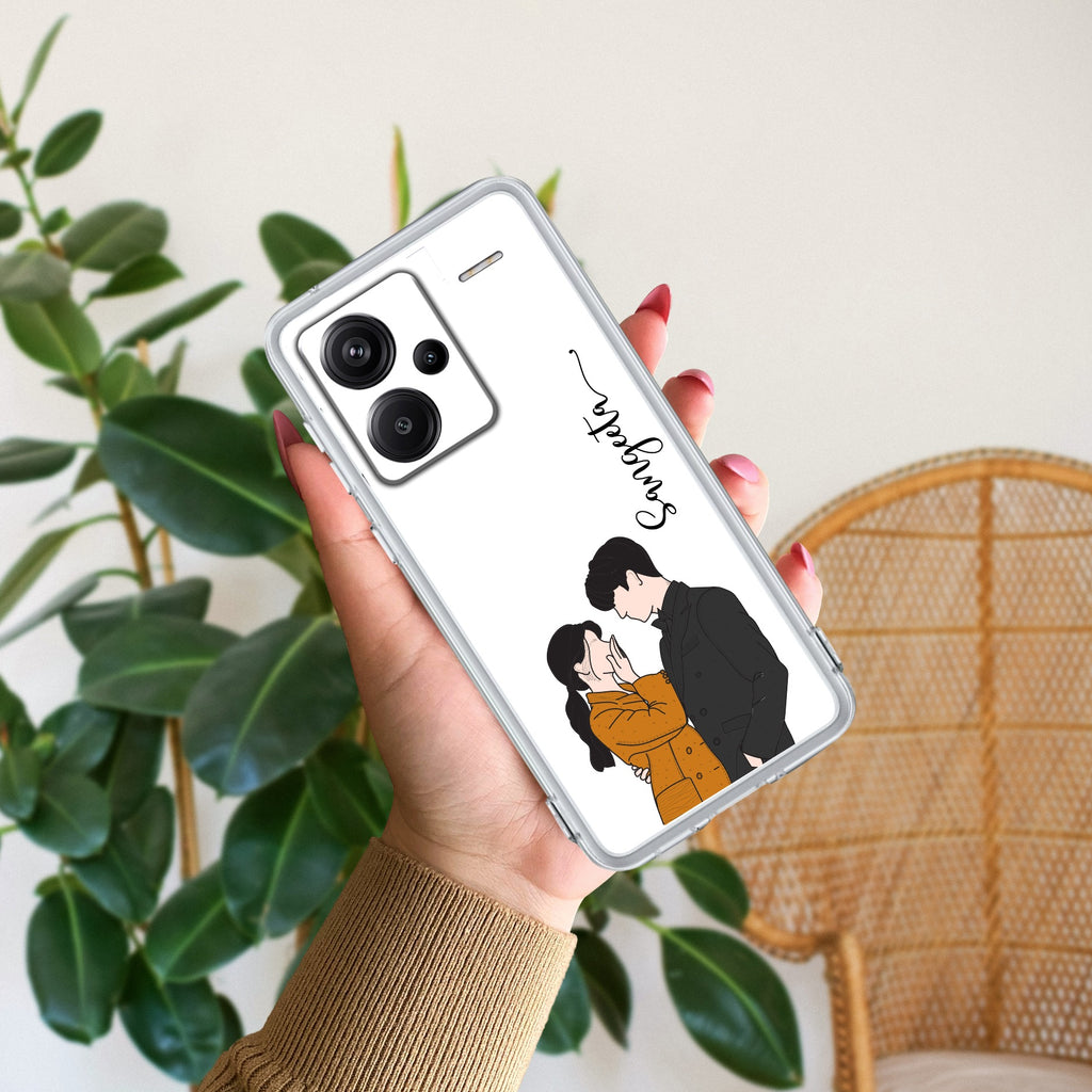 Couple Customize Transparent Silicon Case For Redmi Note 13 Pro Plus 5G