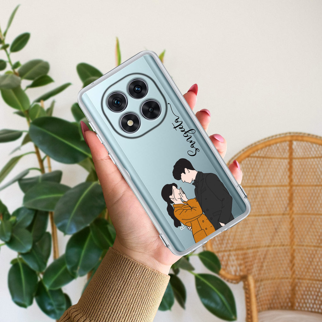 Couple Customize Transparent Silicon Case For Redmi Note 14 Pro Plus 5G