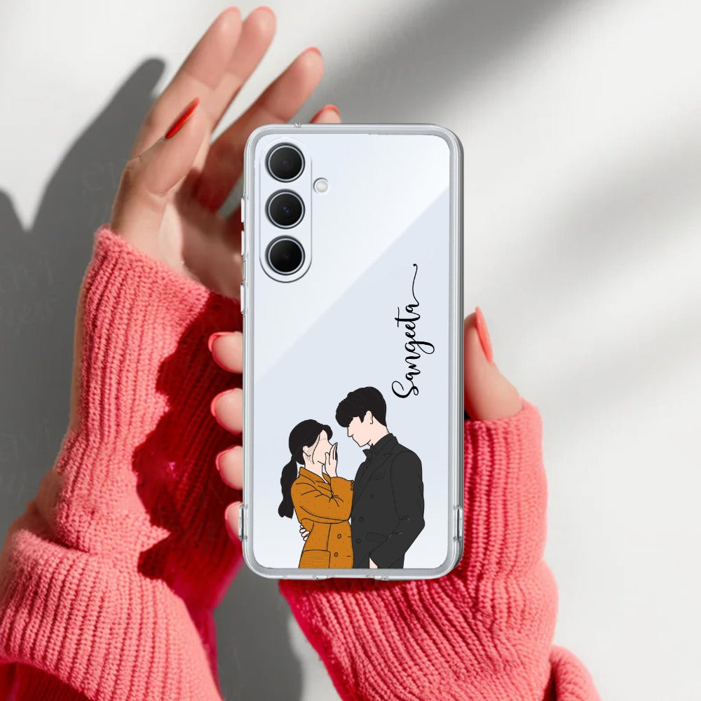 Couple Customize Transparent Silicon Case For Samsung