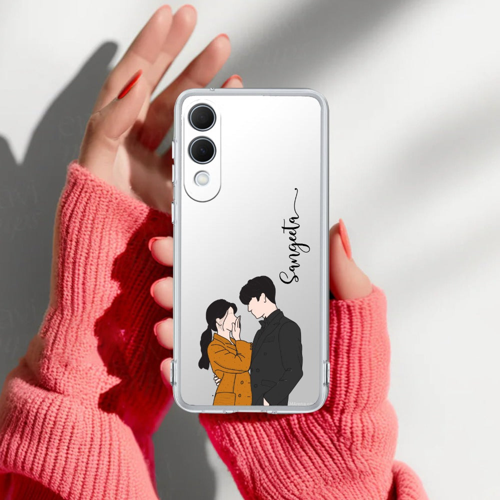 Couple Customize Transparent Silicon Case For Samsung