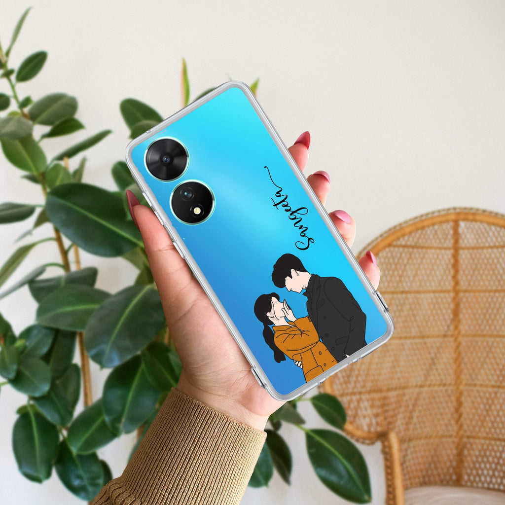 Couple Customize Transparent Silicon Case For Vivo T2 5G