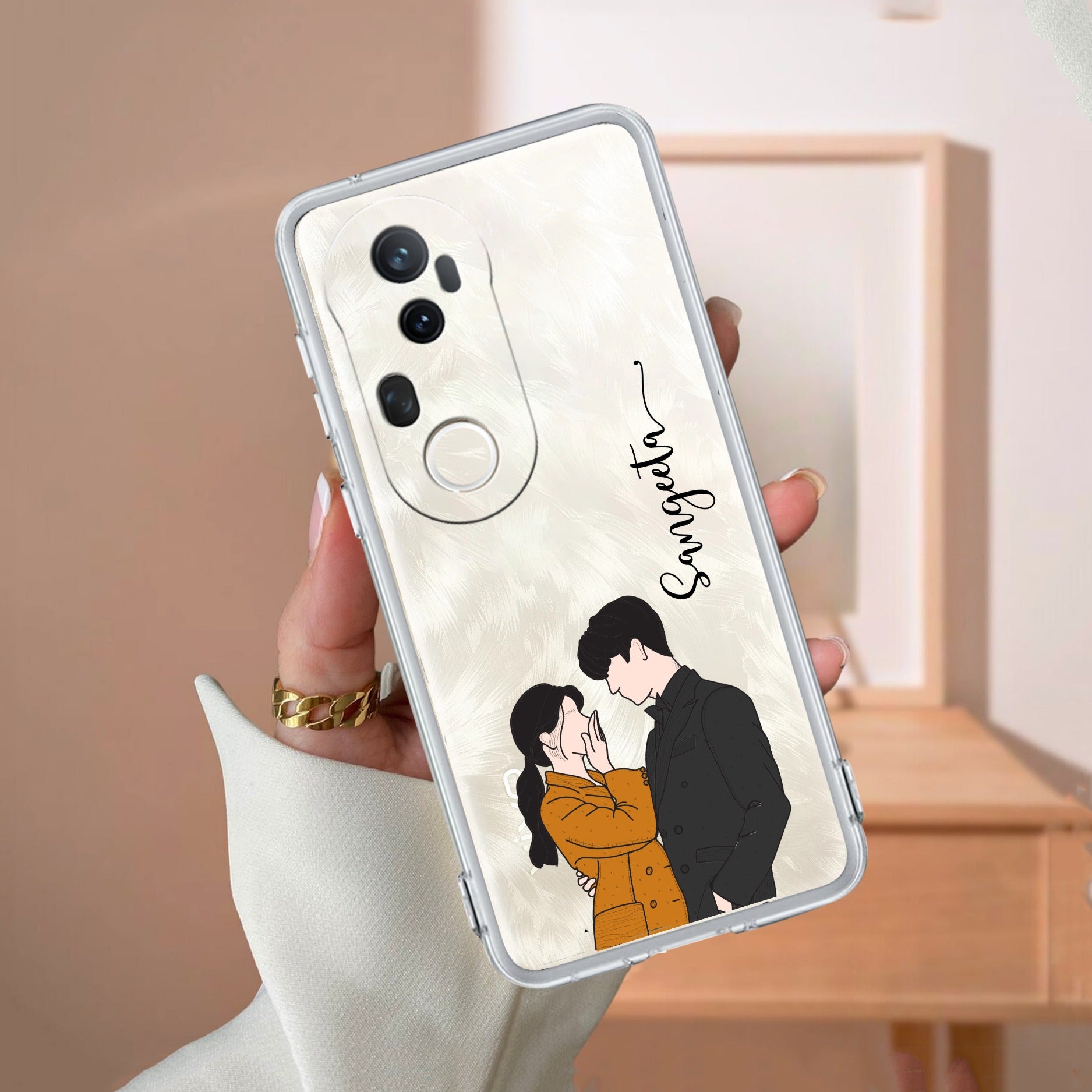 Couple Customize Transparent Silicon Case For Vivo