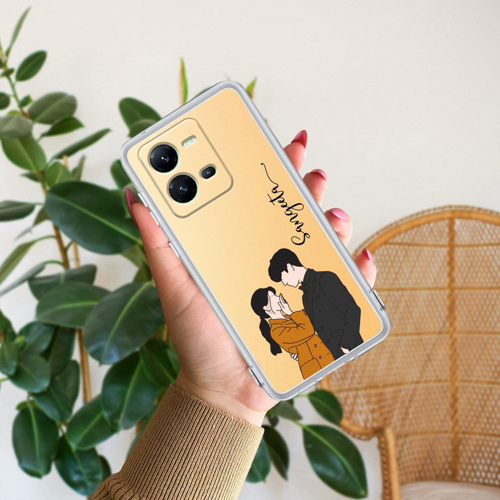 Couple Customize Transparent Silicon Case For Vivo V25