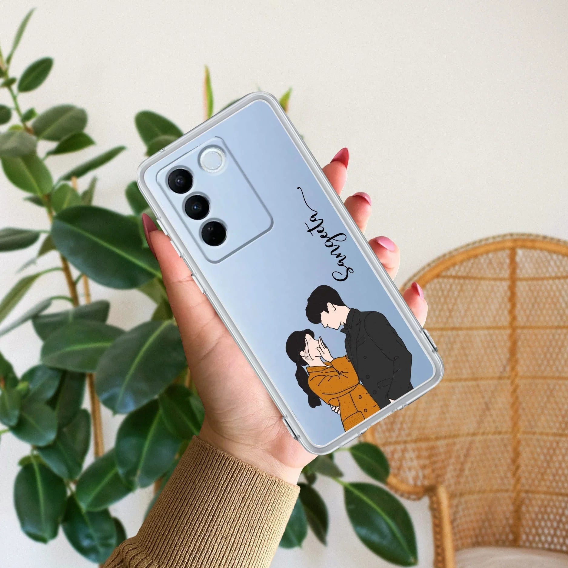 Couple Customize Transparent Silicon Case For Vivo - ShopOnCliQ