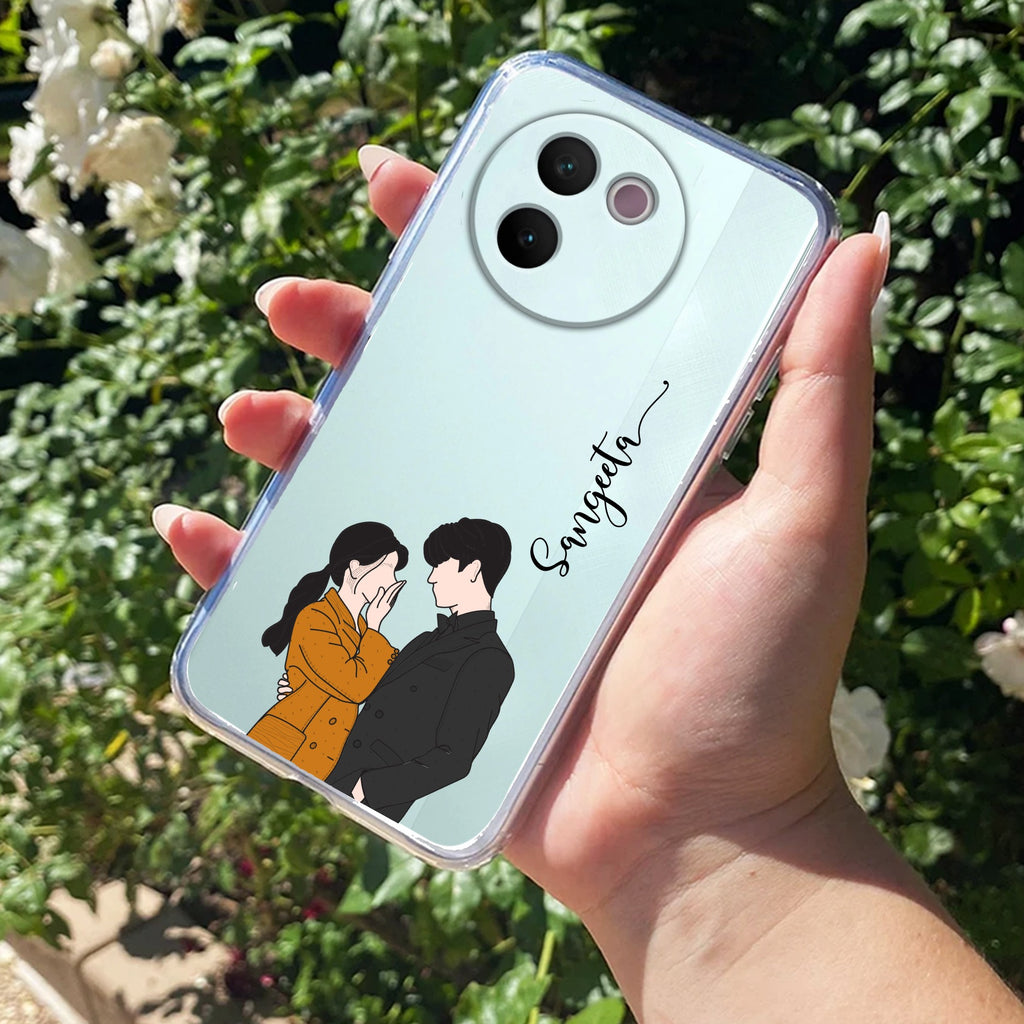 Couple Customize Transparent Silicon Case For Vivo V30e 5G