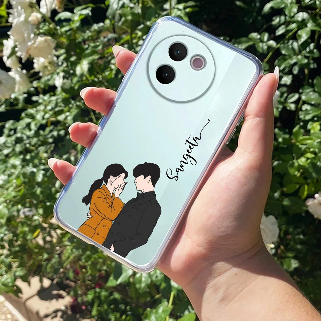Couple Customize Transparent Silicon Case For Vivo T2 Pro 5G