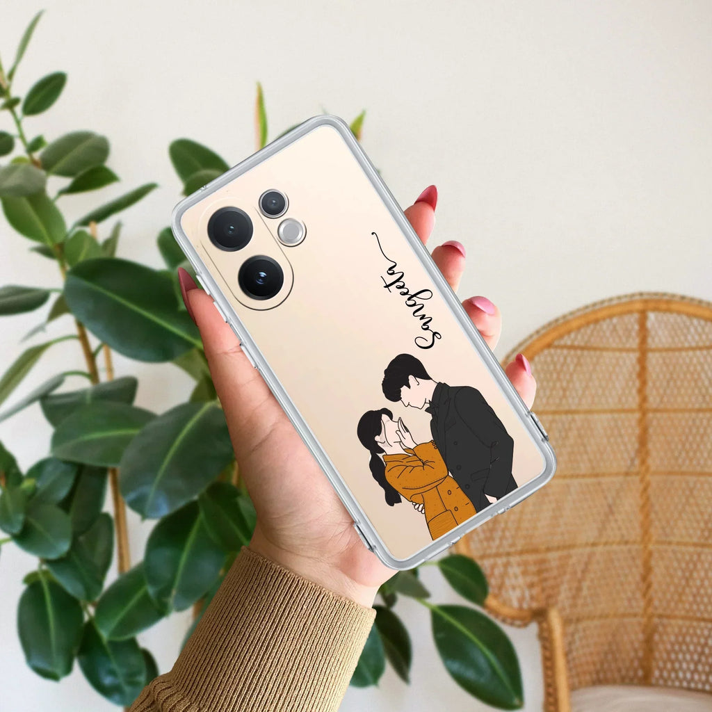 Couple Customize Transparent Silicon Case For Vivo T3X 5G