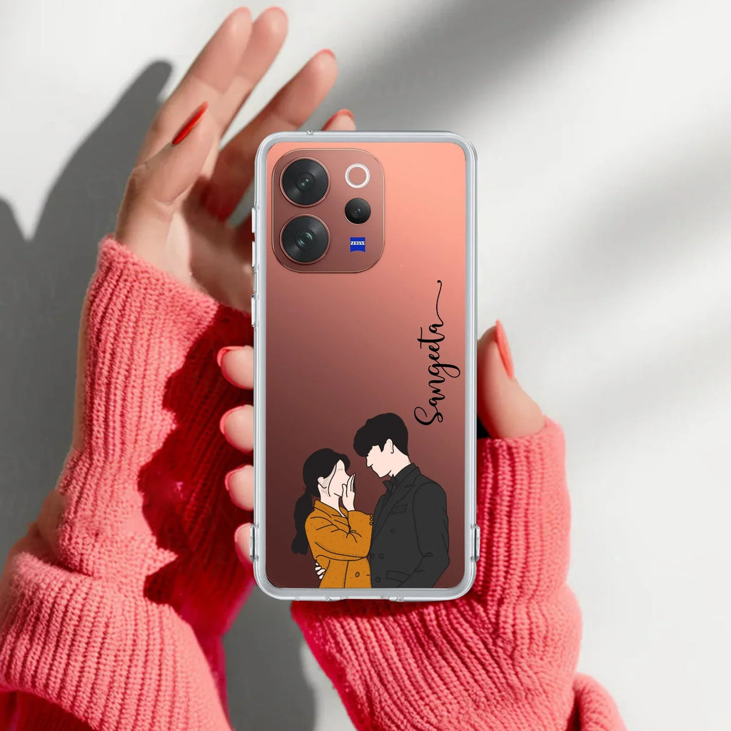 Couple Customize Transparent Silicon Case For Vivo