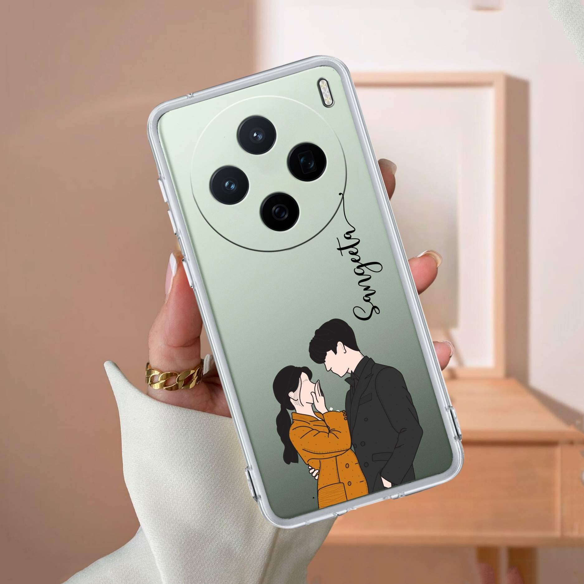 Couple Customize Transparent Silicon Case For Vivo