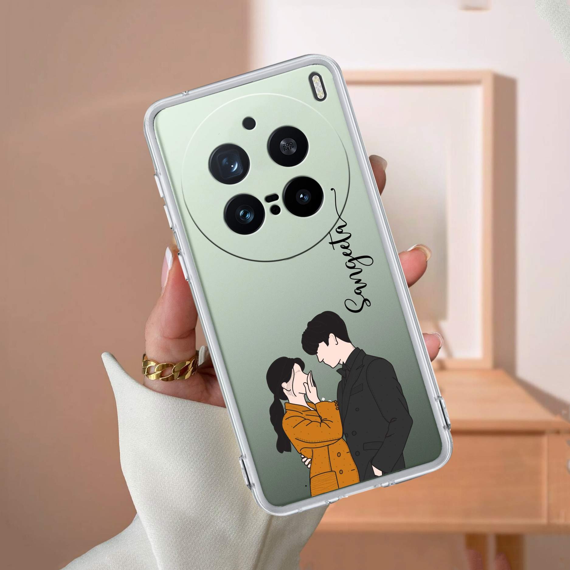 Couple Customize Transparent Silicon Case For Vivo