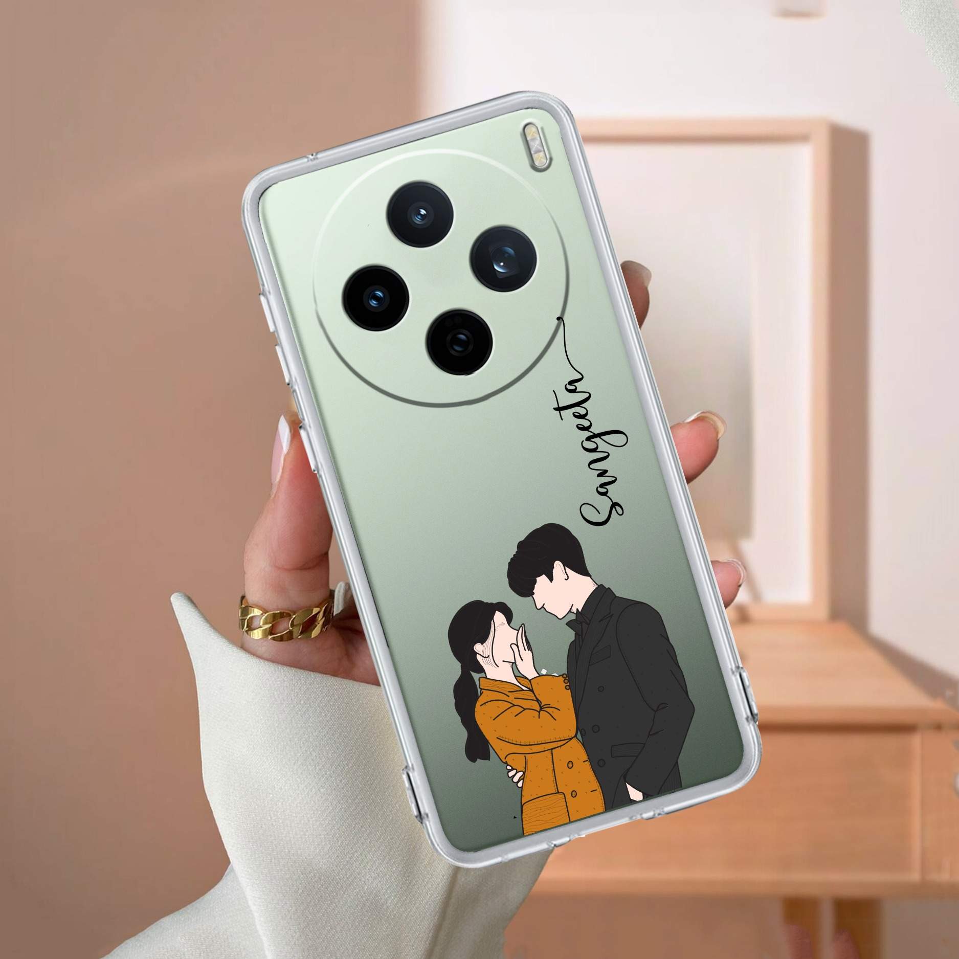 Couple Customize Transparent Silicon Case For Vivo